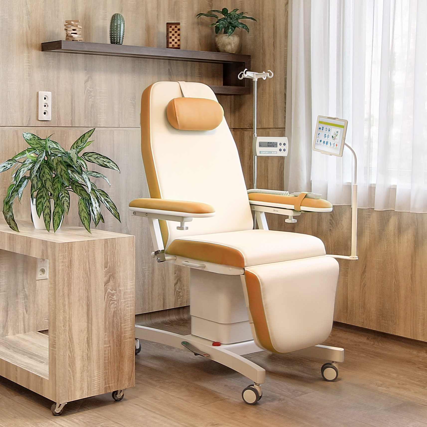 Comfort-3 Eco Dialysis-chair with tablet